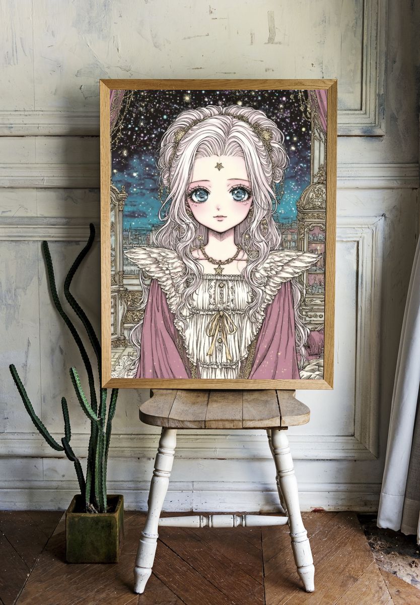 Celestial Girl — Anime Print. room preview