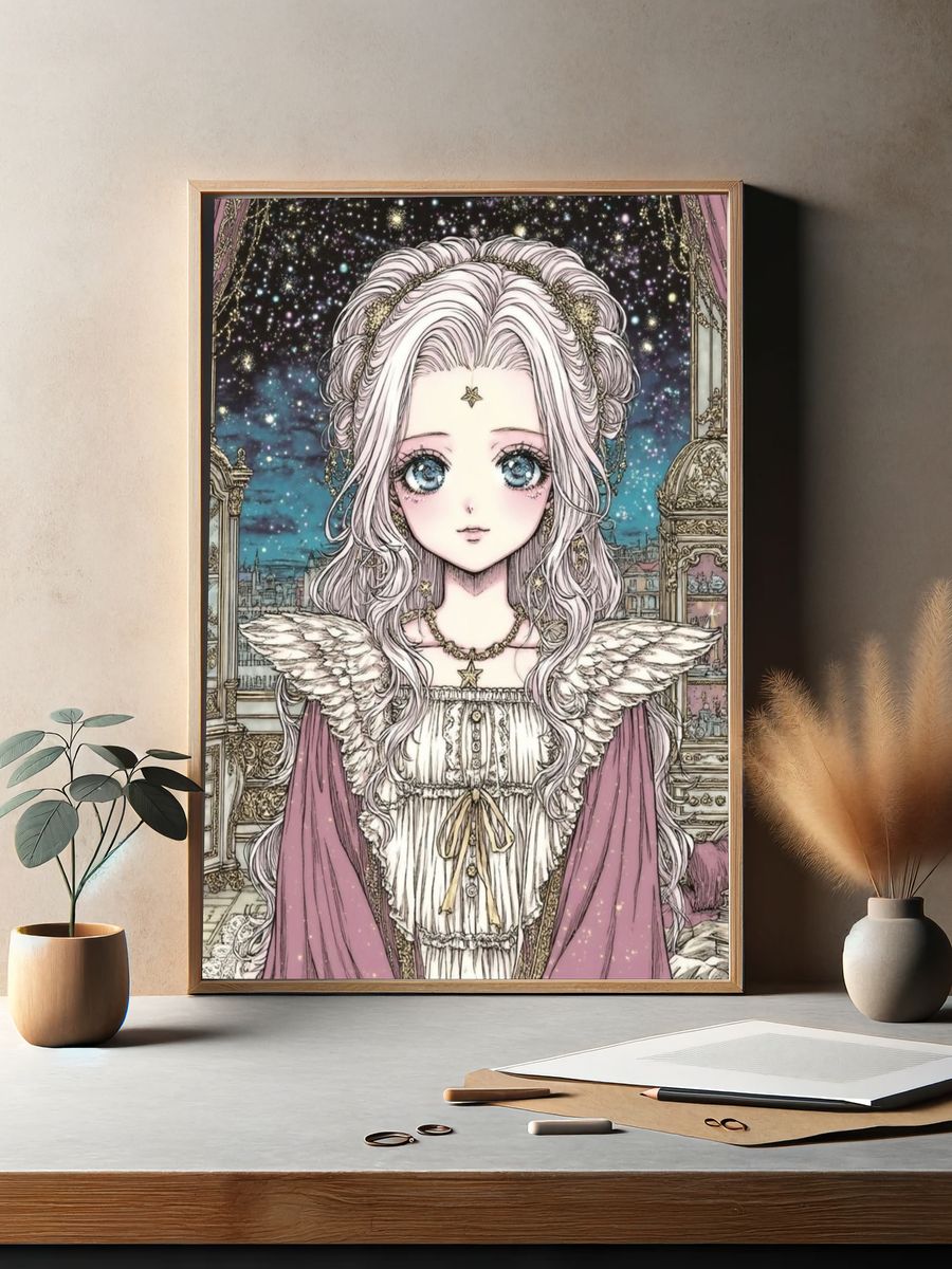 Celestial Girl — Anime Print. — room view 2