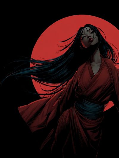 Mysterious Woman — Anime Print. poster print