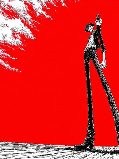 Stylized Gunman — Anime Print.