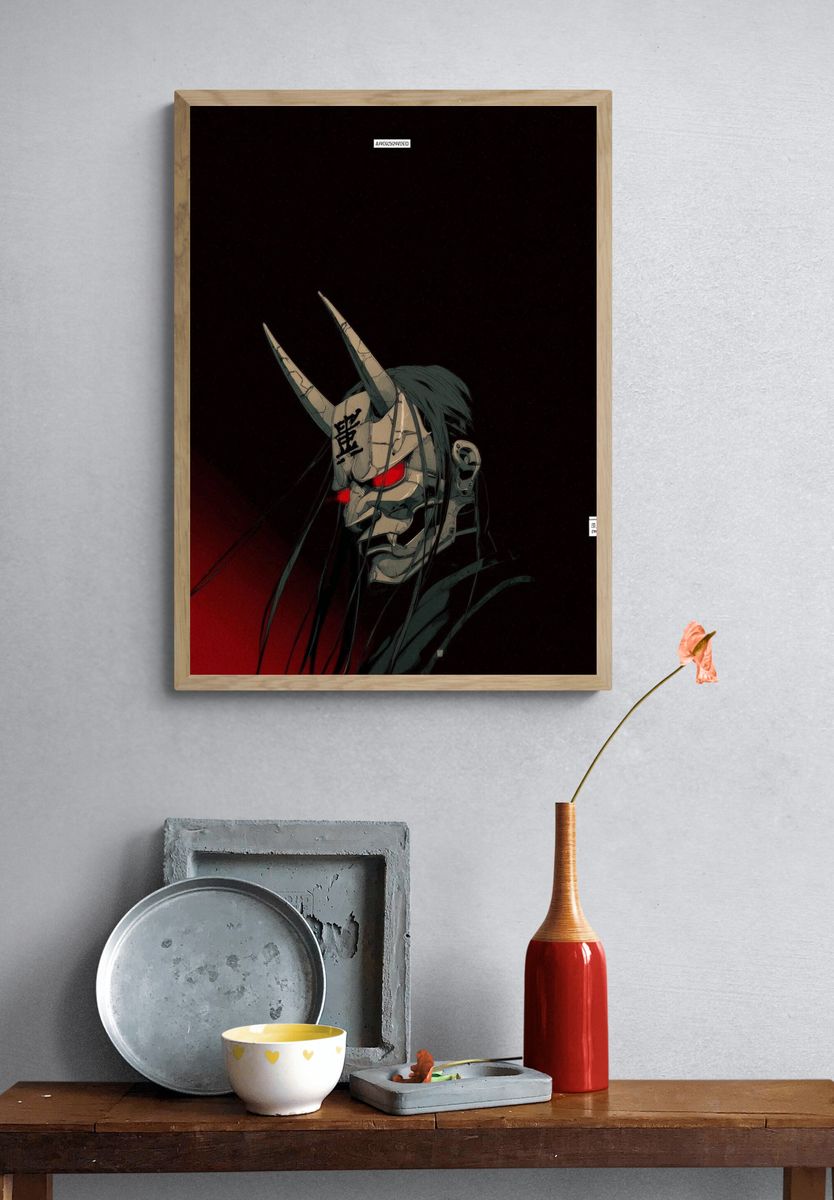 Demon Mask — Anime Print. — room view 3