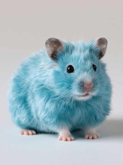 Blue Hamster Portrait Poster.