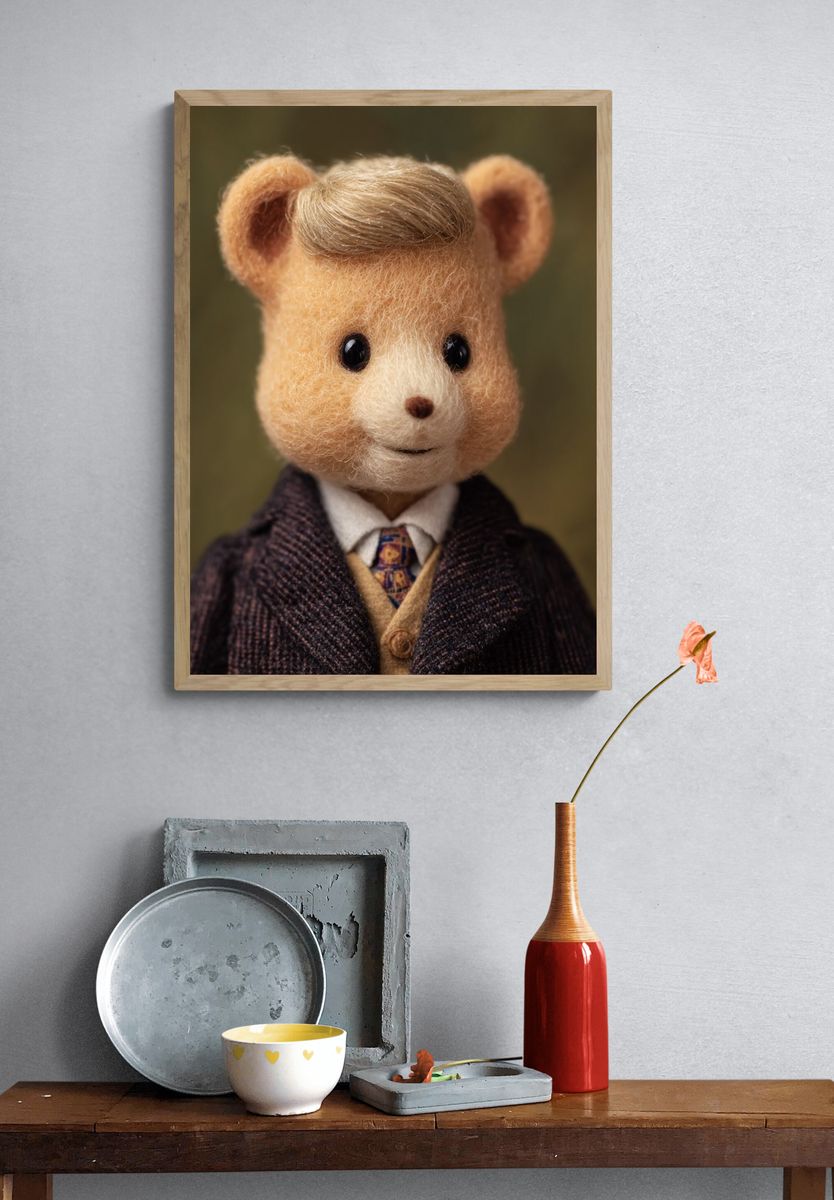 Gentleman Bear Portrait Poster. — room view 3