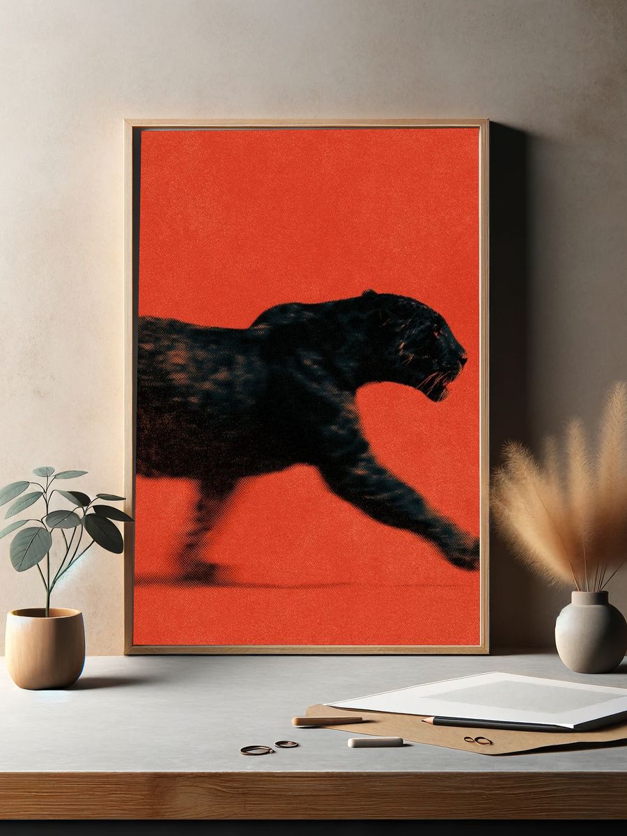 Black Panther Motion Photography Poster. — room view 2