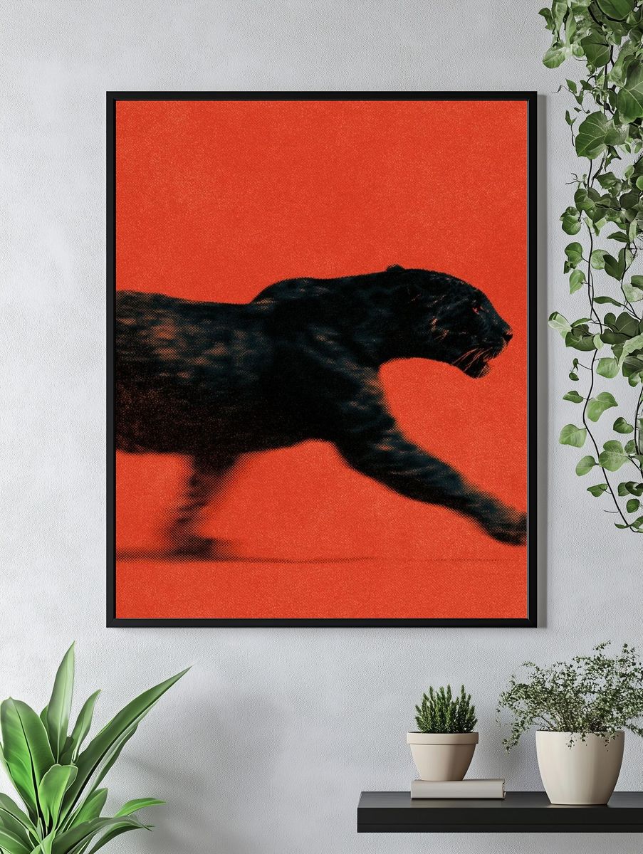 Black Panther Motion Photography Poster. — room view 4