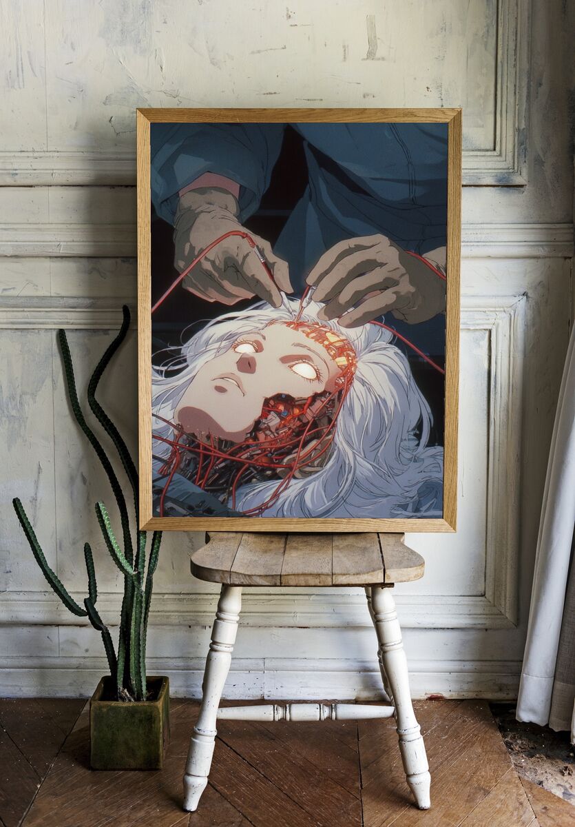 Cyborg Surgery — Anime Print. — room view 1