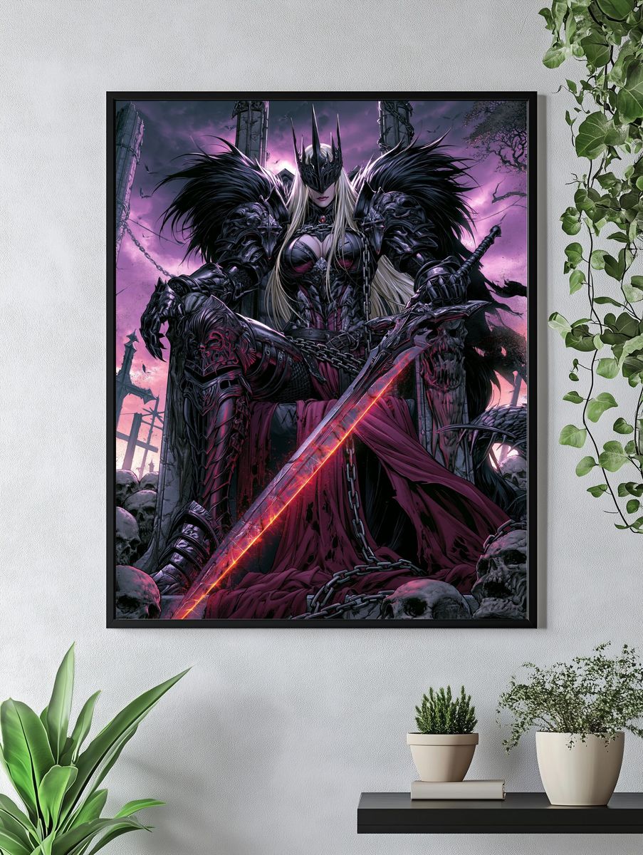 Dark Fantasy Warrior Poster. — room view 4