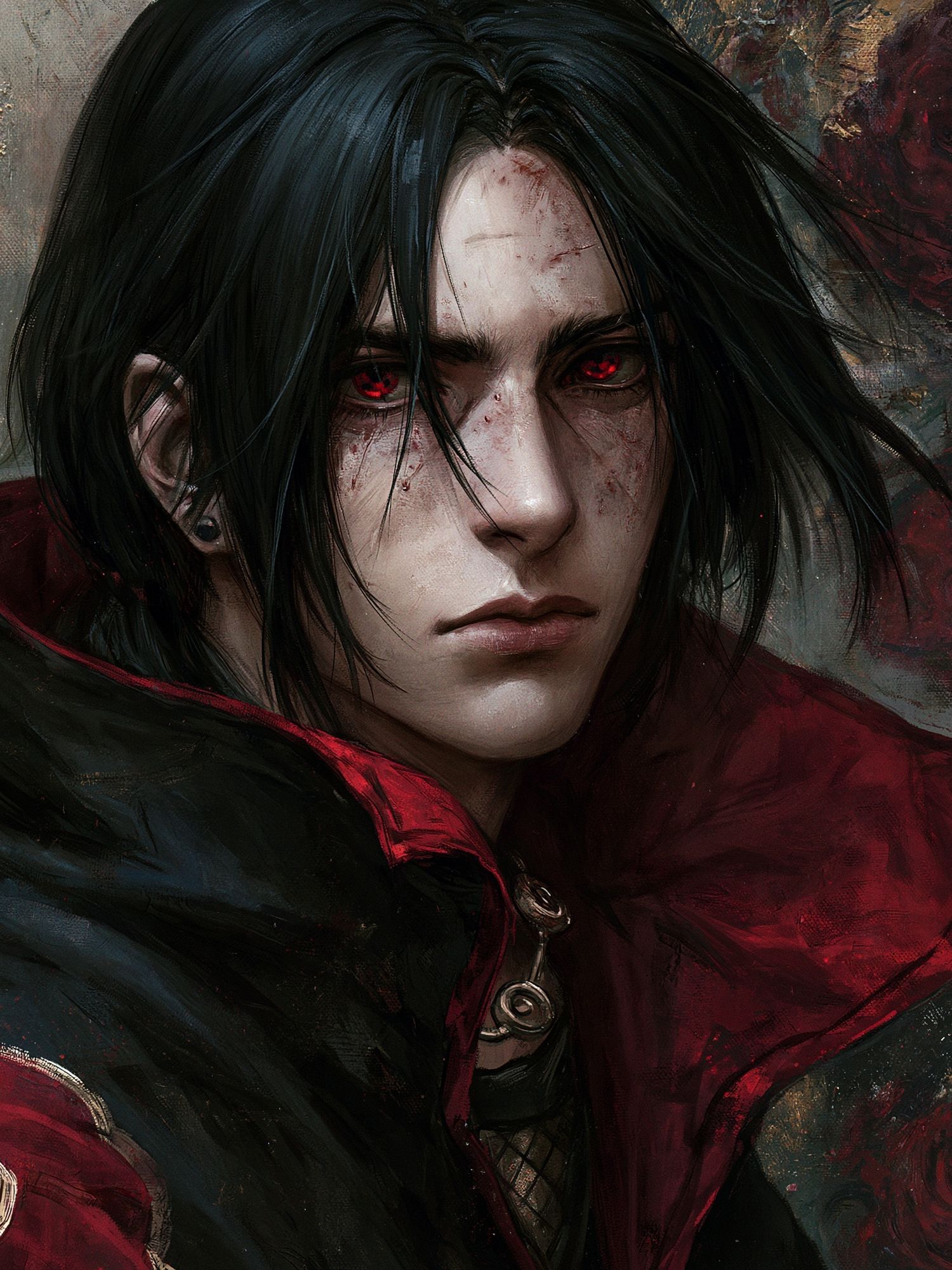 Dark Anime Vampire Portrait Poster. poster detail