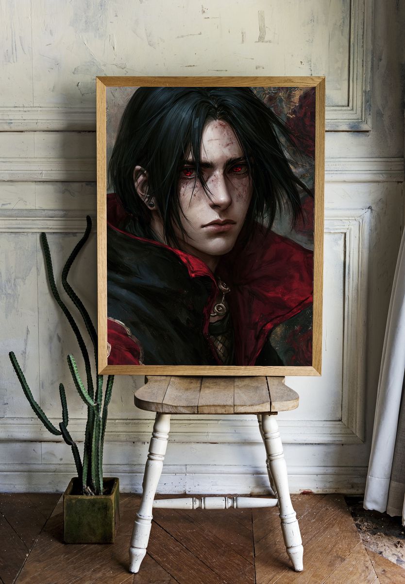 Dark Anime Vampire Portrait Poster. — room view 1