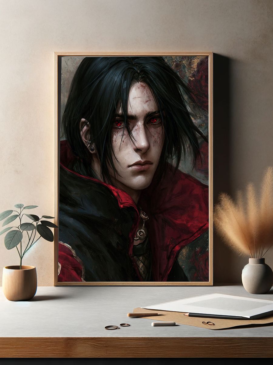 Dark Anime Vampire Portrait Poster. — room view 2