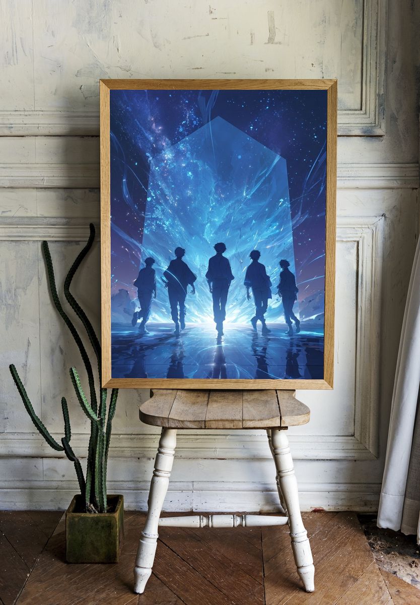 Cosmic Journey — Anime Art Print. — room view 1
