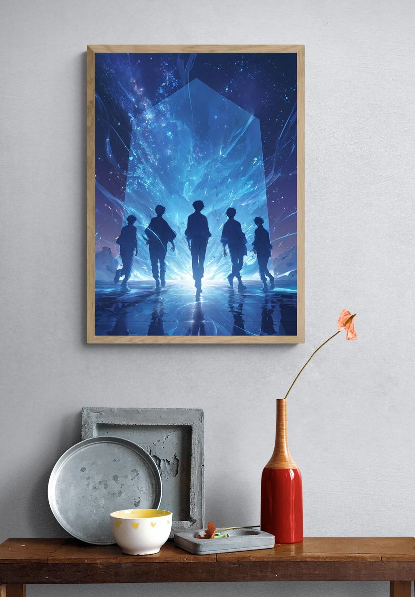 Cosmic Journey — Anime Art Print. — room view 3