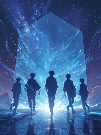 Cosmic Journey — Anime Art Print. poster print