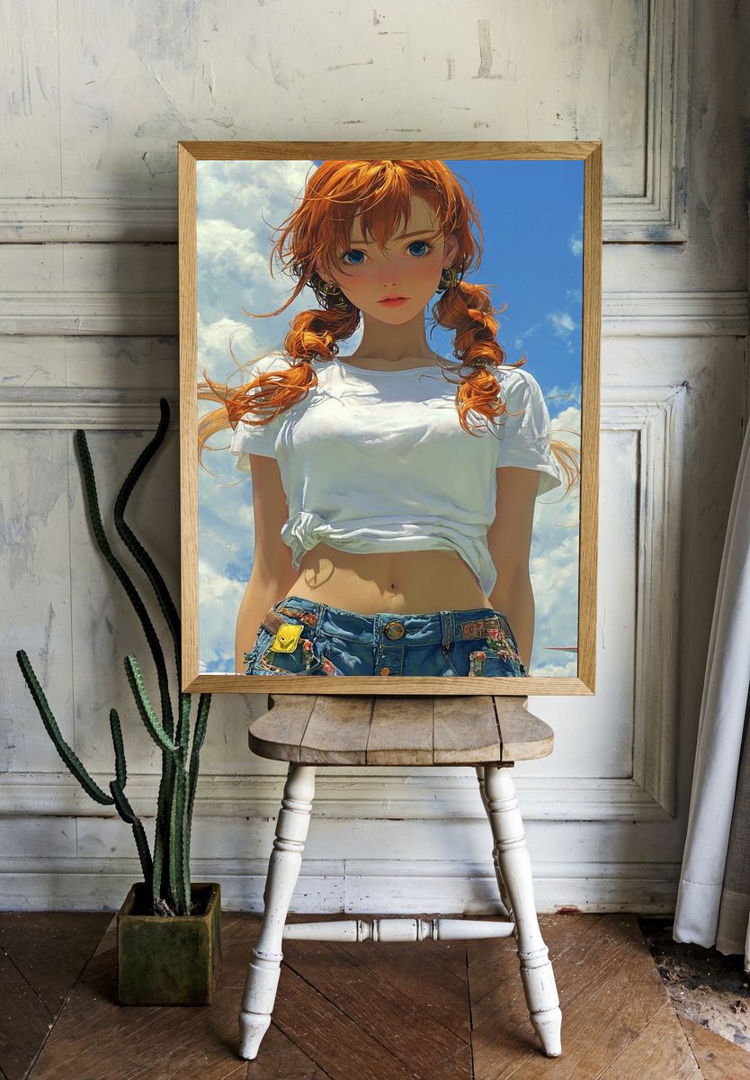 Summer Vibes — Anime Art Print. room preview