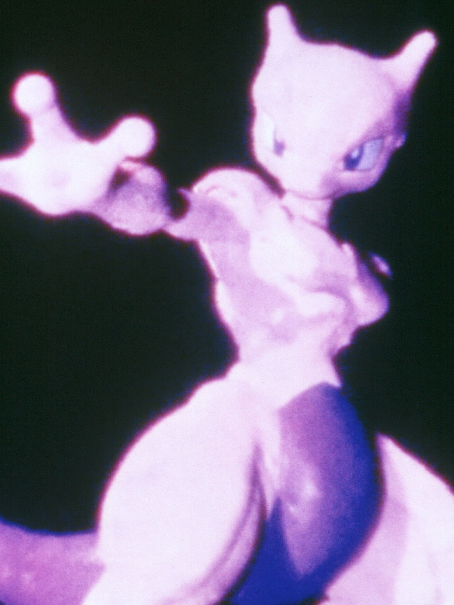 Mewtwo Neon Glow Poster. poster — anime art