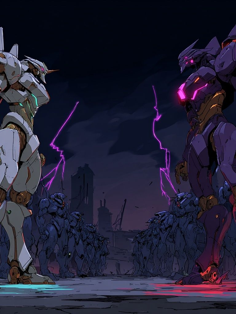 Mecha Battle — Anime Print. poster detail
