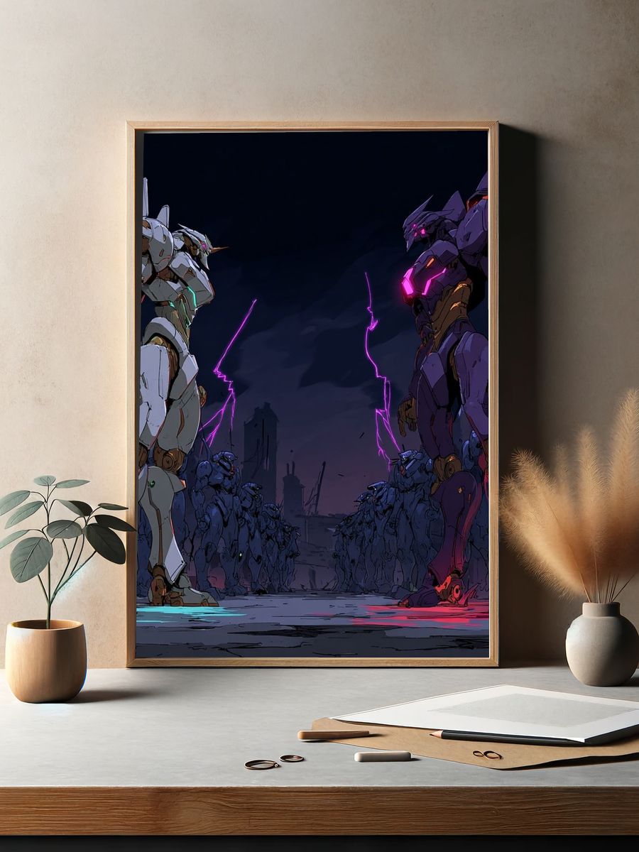 Mecha Battle — Anime Print. — room view 2