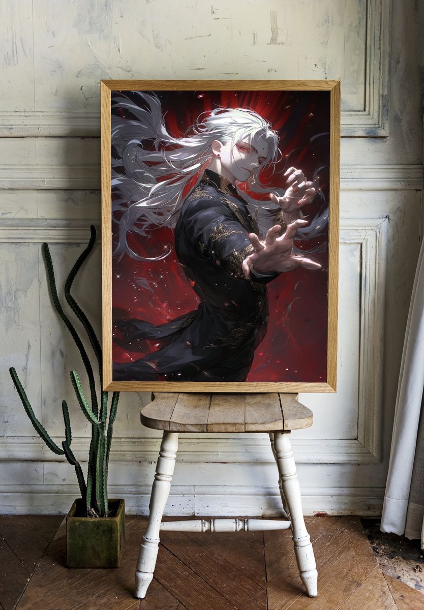 Mysterious Character — Anime Art Print room preview