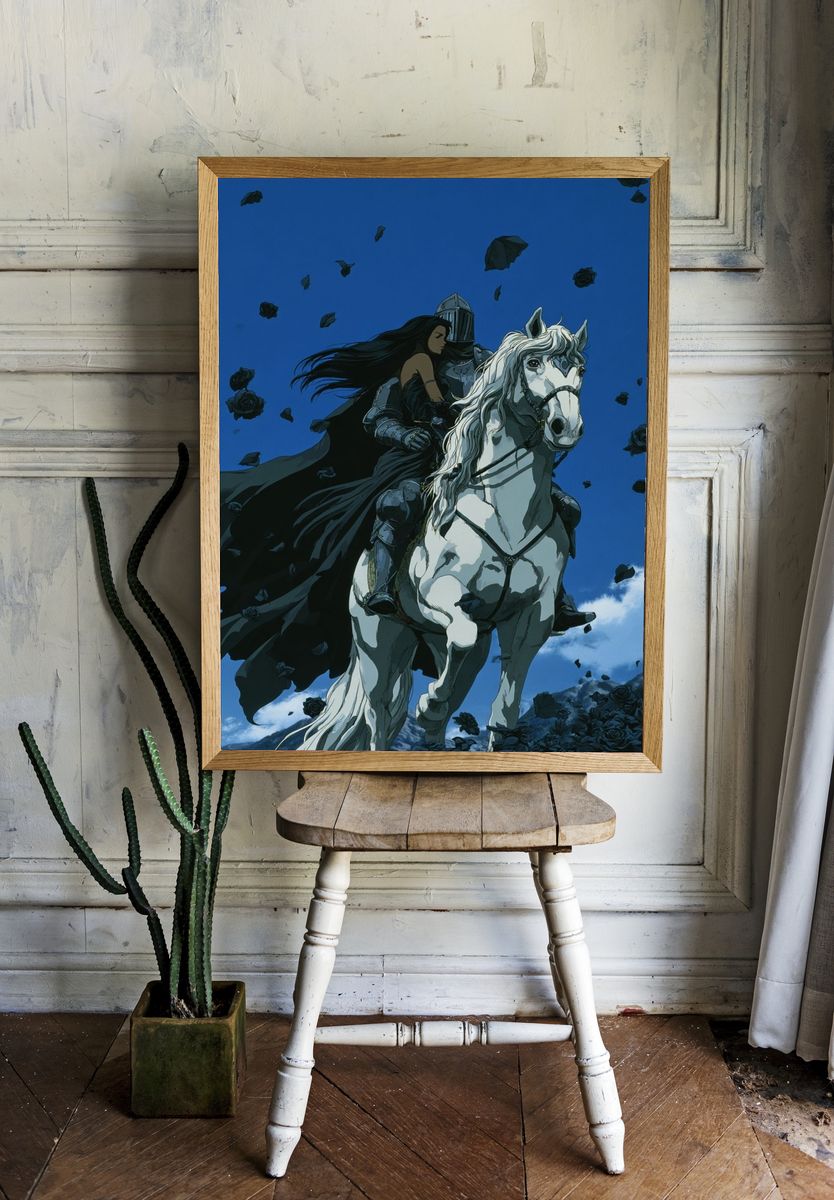 Knight and Maiden — Anime Print room preview