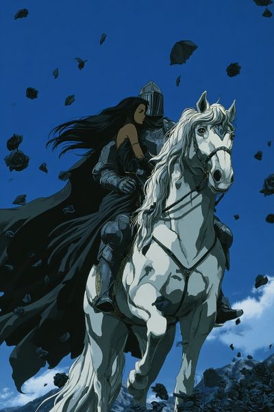 Knight and Maiden — Anime Print. poster print