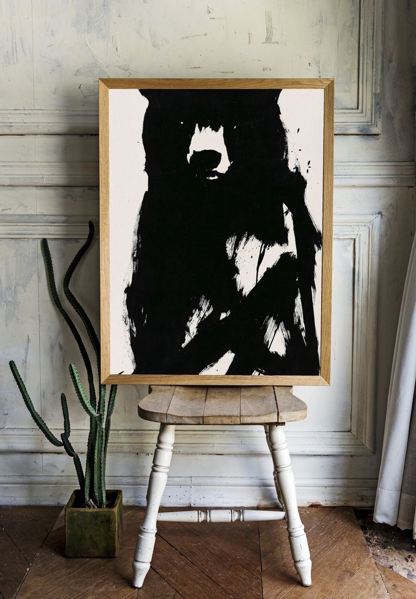 Black Bear Ink Poster. room preview