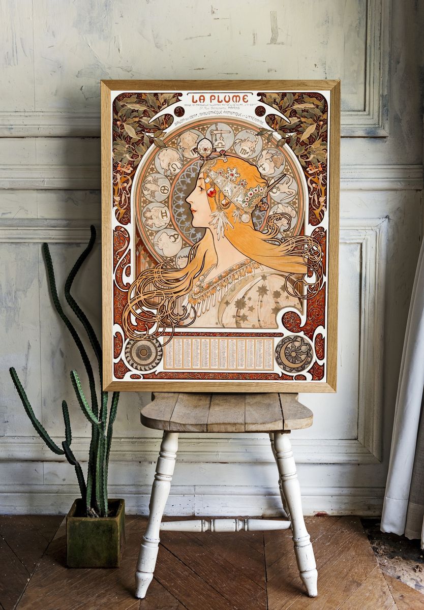 La Plume — Art Nouveau Print. — room view 1