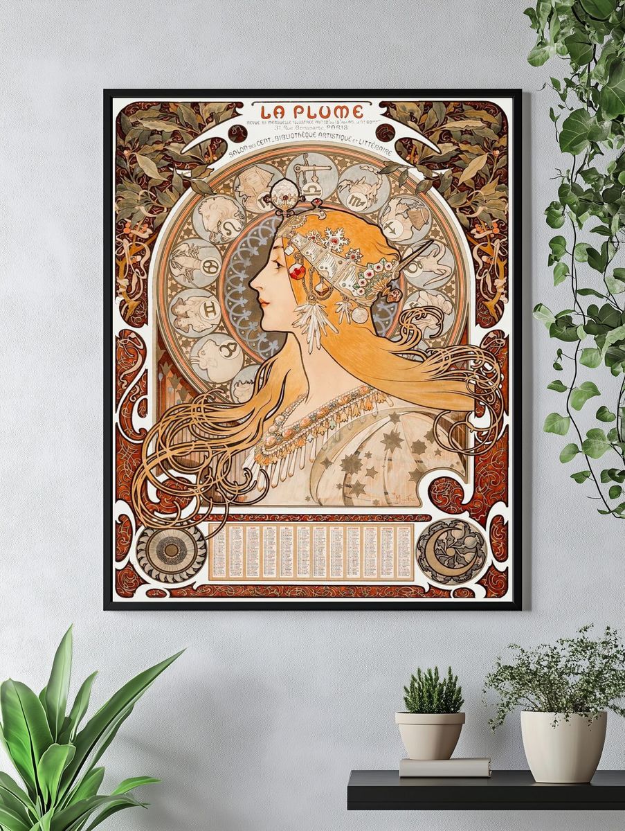 La Plume — Art Nouveau Print. — room view 4