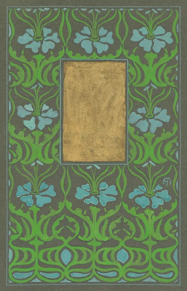 Floral Art Nouveau Poster. poster detail