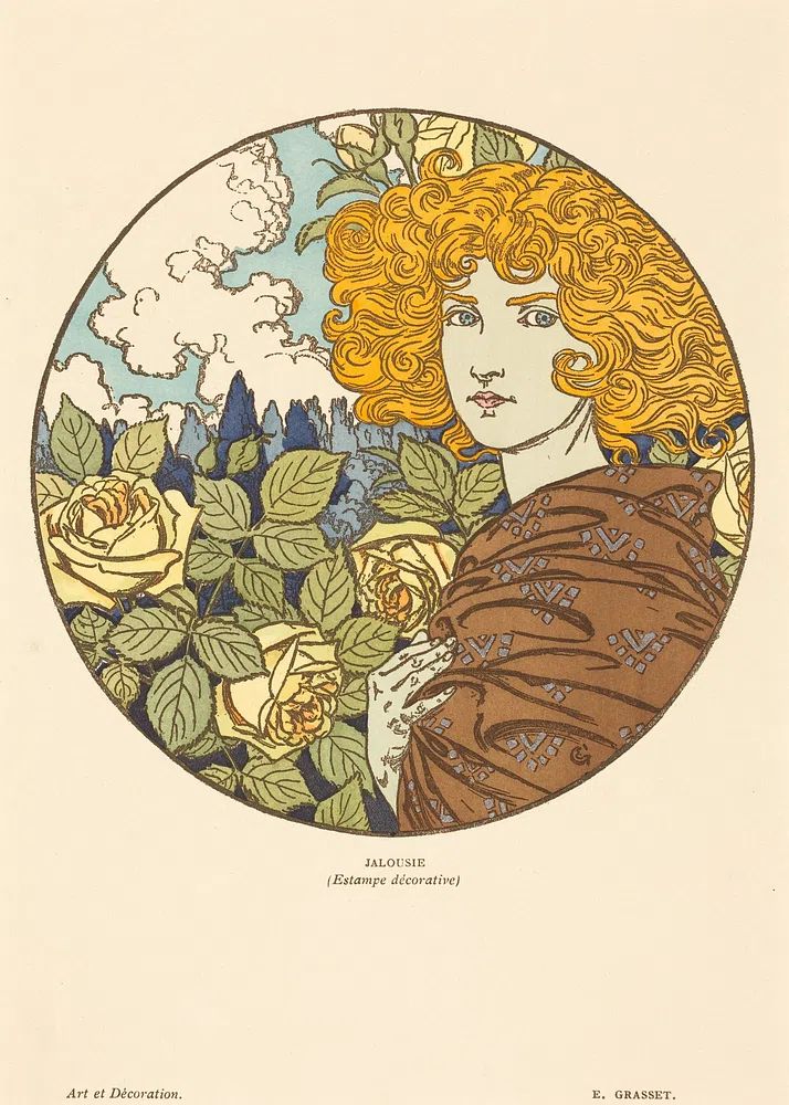 Jalousie — Art Nouveau Print. poster detail