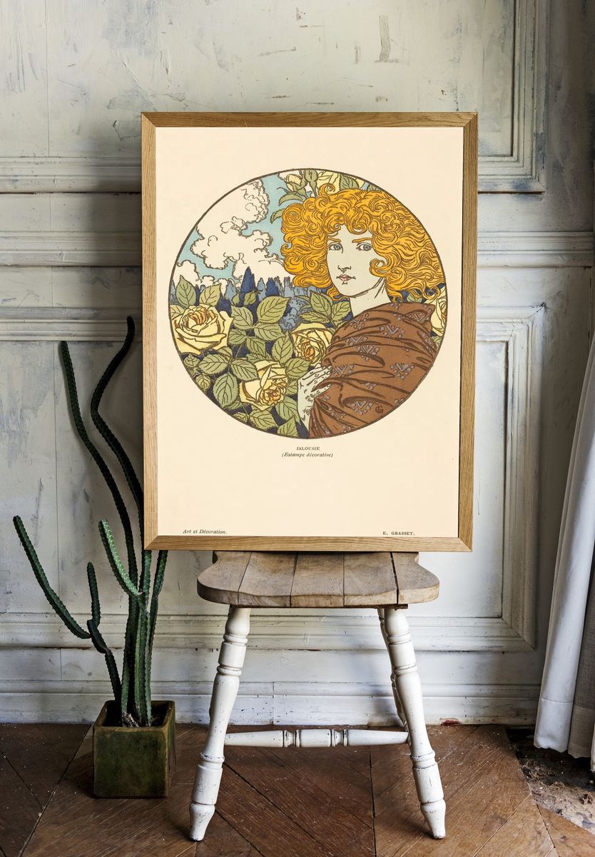 Jalousie — Art Nouveau Print. — room view 1