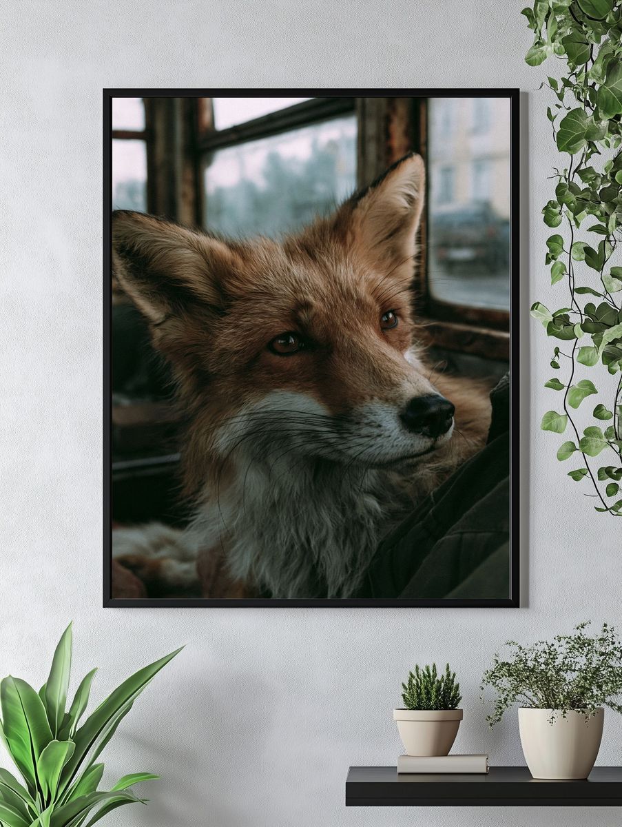 Red Fox Portrait Photography Poster. — room view 4