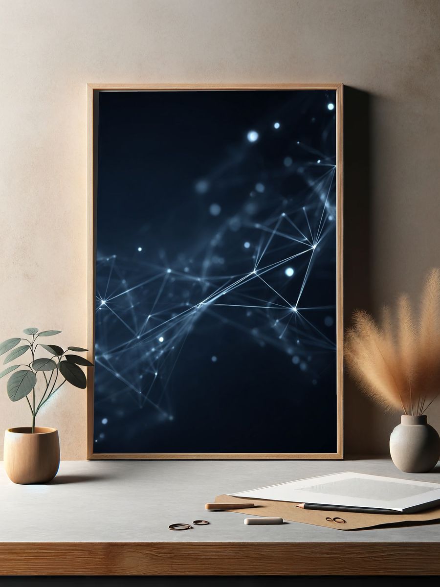 Abstract Network Connections Poster. — room view 2