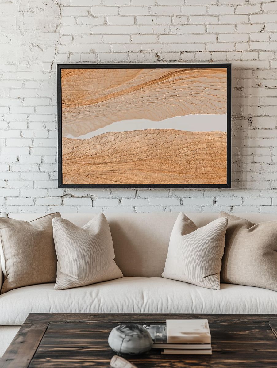 Abstract Natural Textures Poster. — room view 1