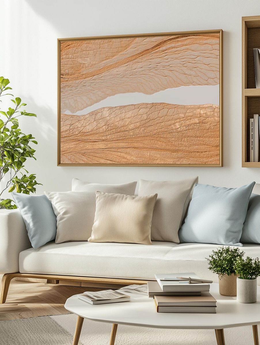 Abstract Natural Textures Poster. — room view 2