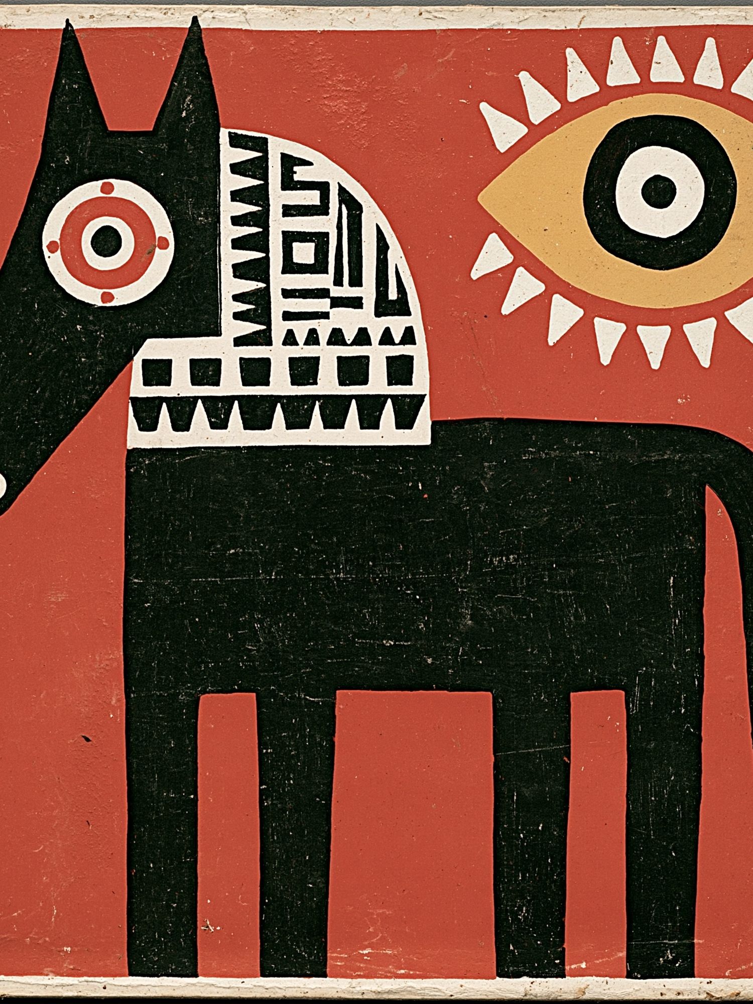 Geometric Horse Vintage Print. poster detail