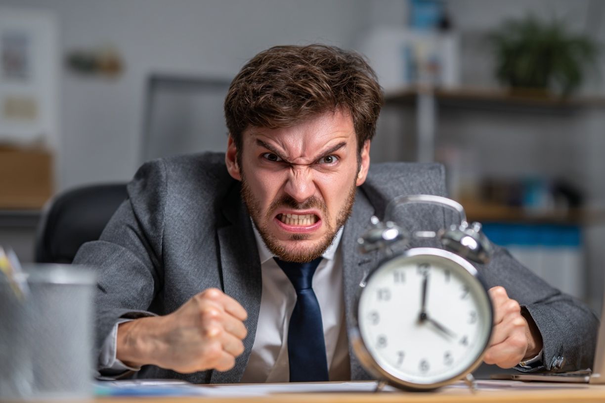 Angry Office Worker Photography Poster. poster — photography art