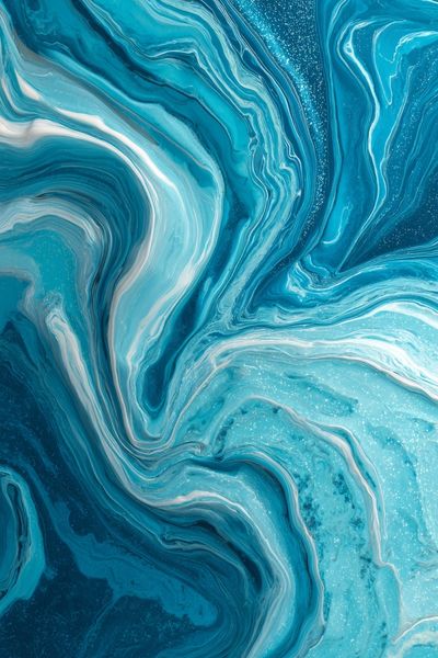 Ocean Waves — Abstract Poster. poster