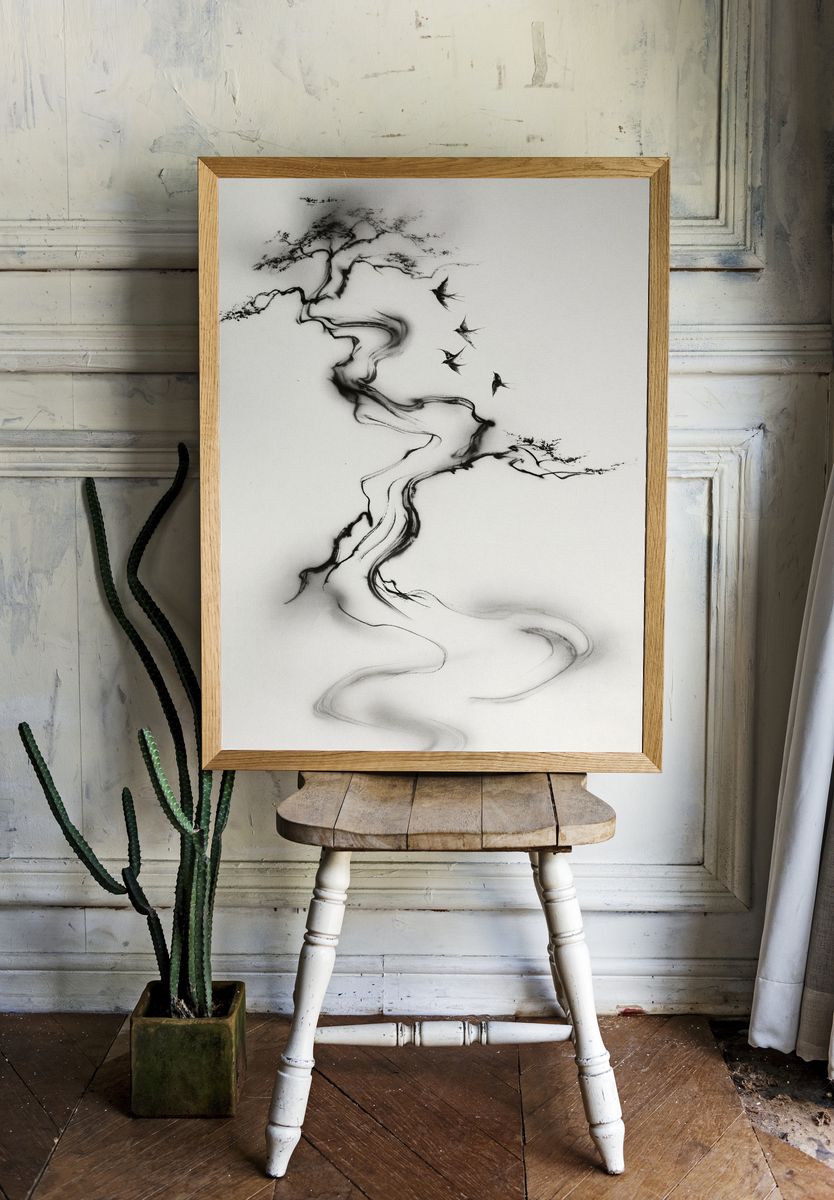 Ink Birds Abstract Poster. — room view 1