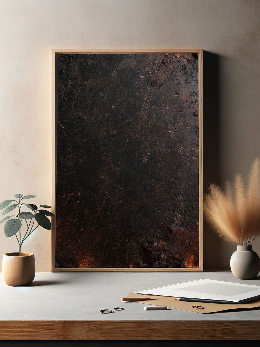 Molten Ember Texture Print. — room view 2