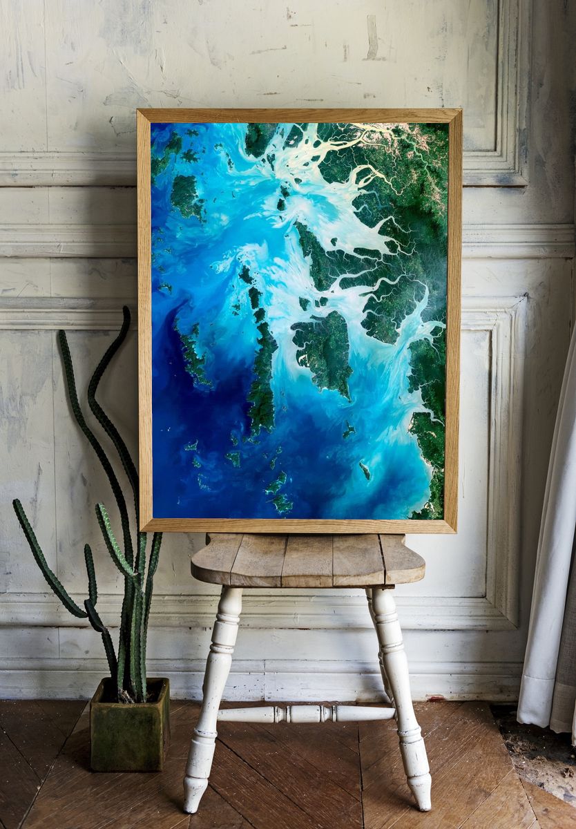 Aerial Ocean — Nature Print. room preview