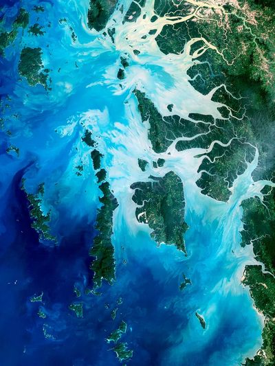 Aerial Ocean — Nature Print. poster