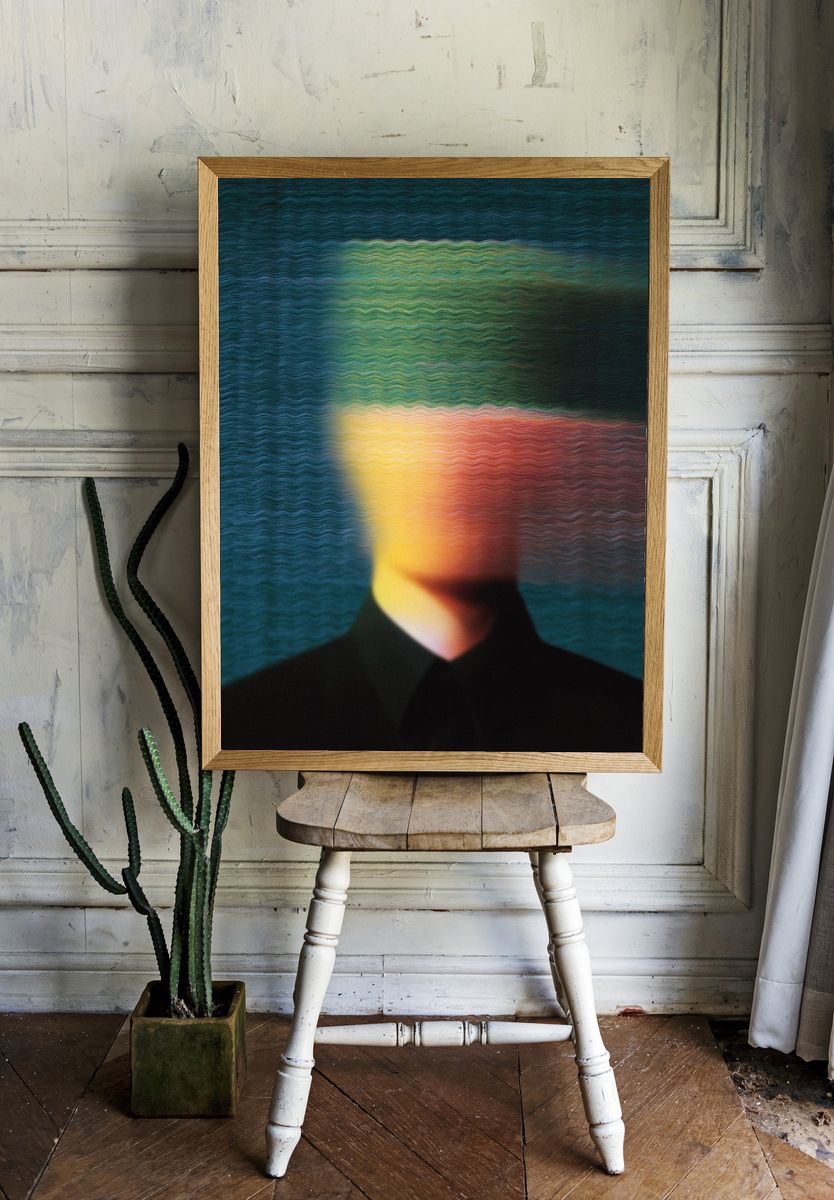 Abstract Portrait Poster room preview