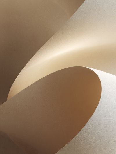 Curved Paper Abstract Poster. poster print