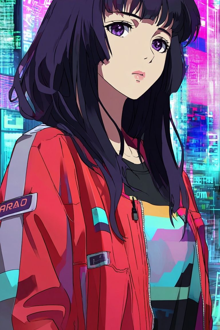 Cyberpunk Girl — Anime Print. poster detail