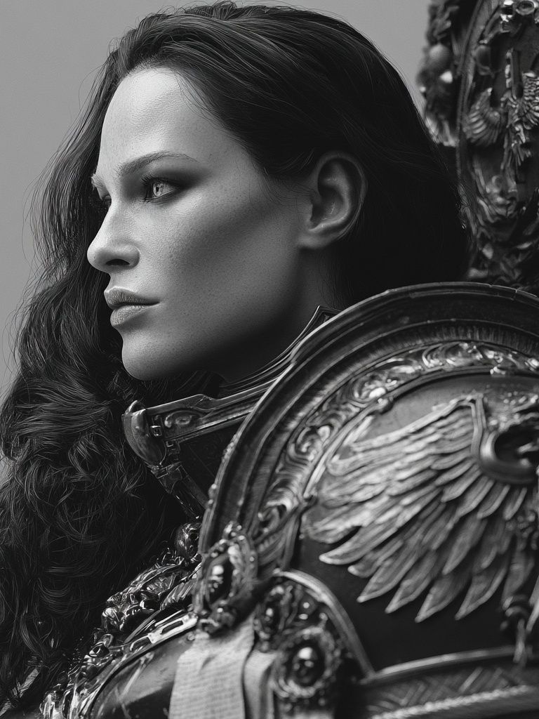 Armored Portrait Photography Poster. poster detail