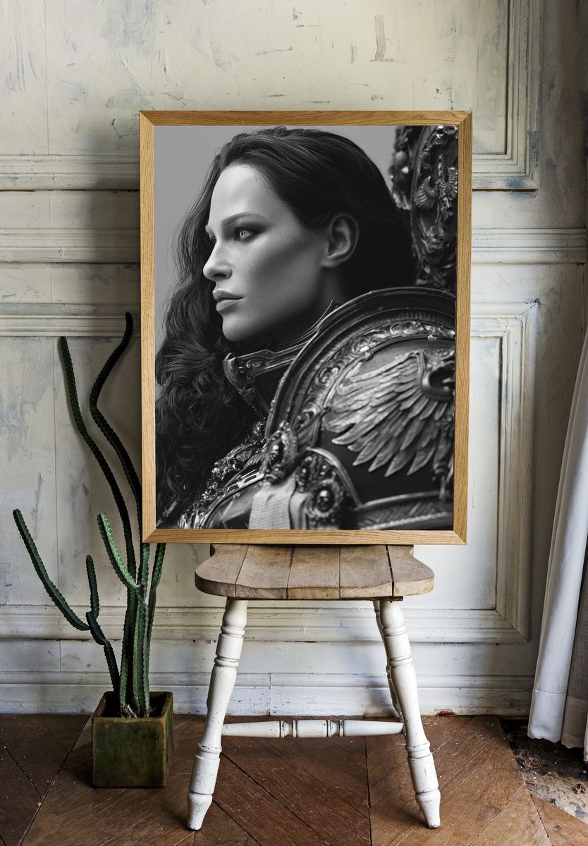 Armored Portrait Photography Poster. room preview