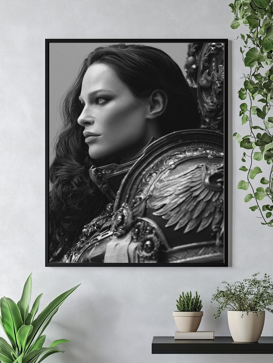 Armored Portrait Photography Poster. — room view 4