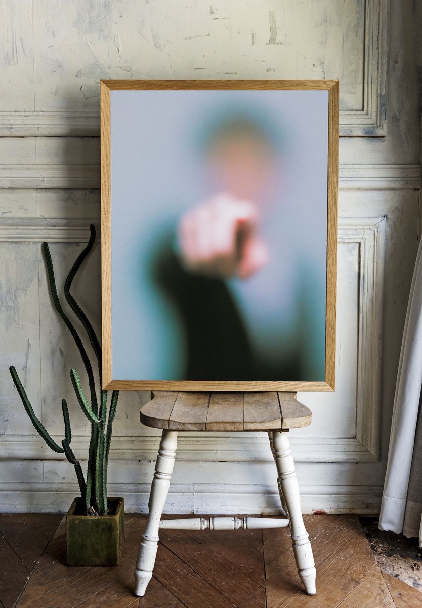 Abstract Pointing Hand Poster. — room view 1