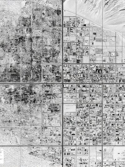 Aerial Desert Grid Photography Poster. poster