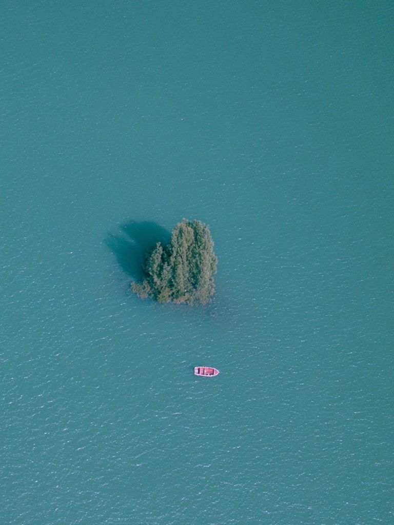 Solitary Island Aerial Photography Poster. poster — photography art